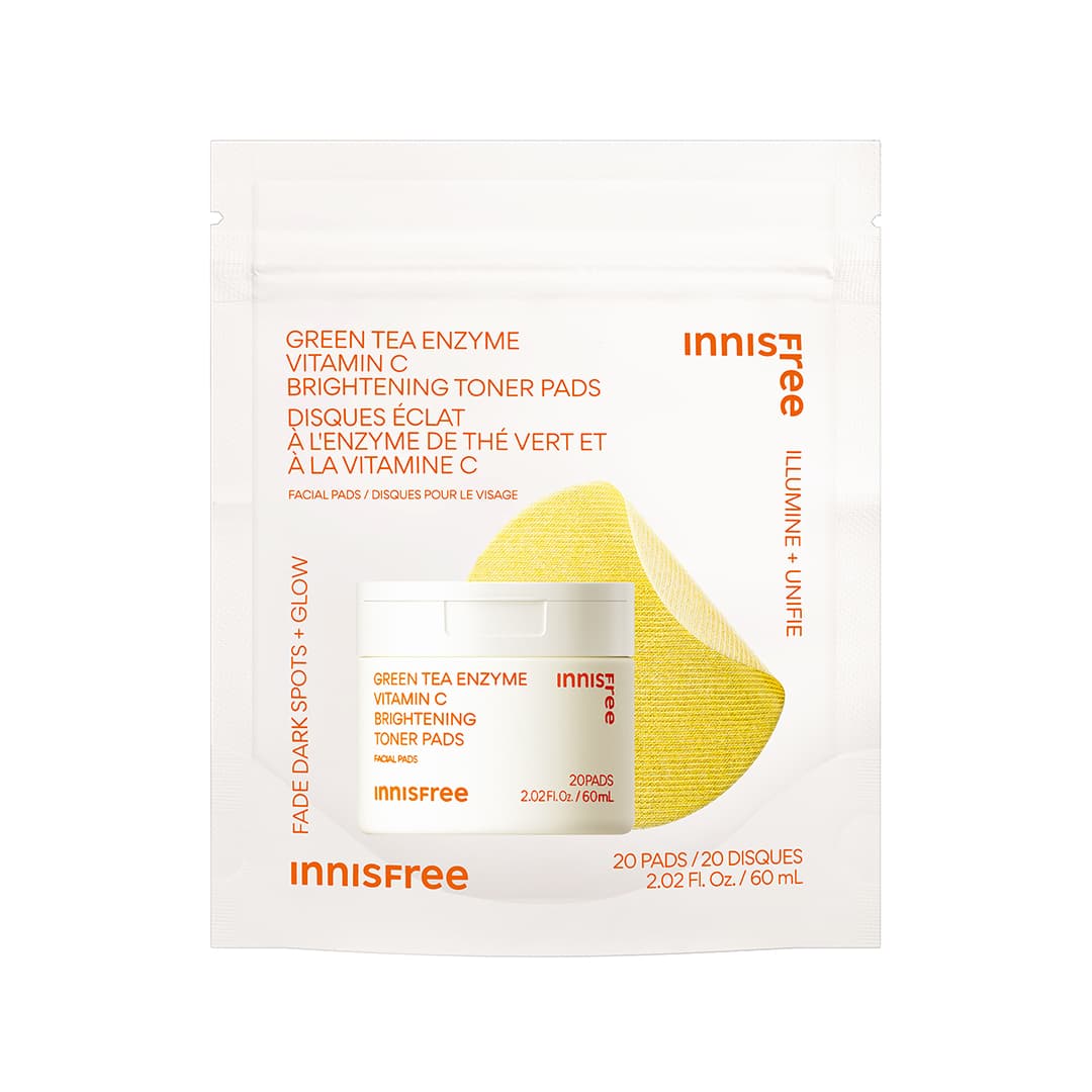 Green Tea Enzyme Vitamin C Brightening Toner Pads - Image 3